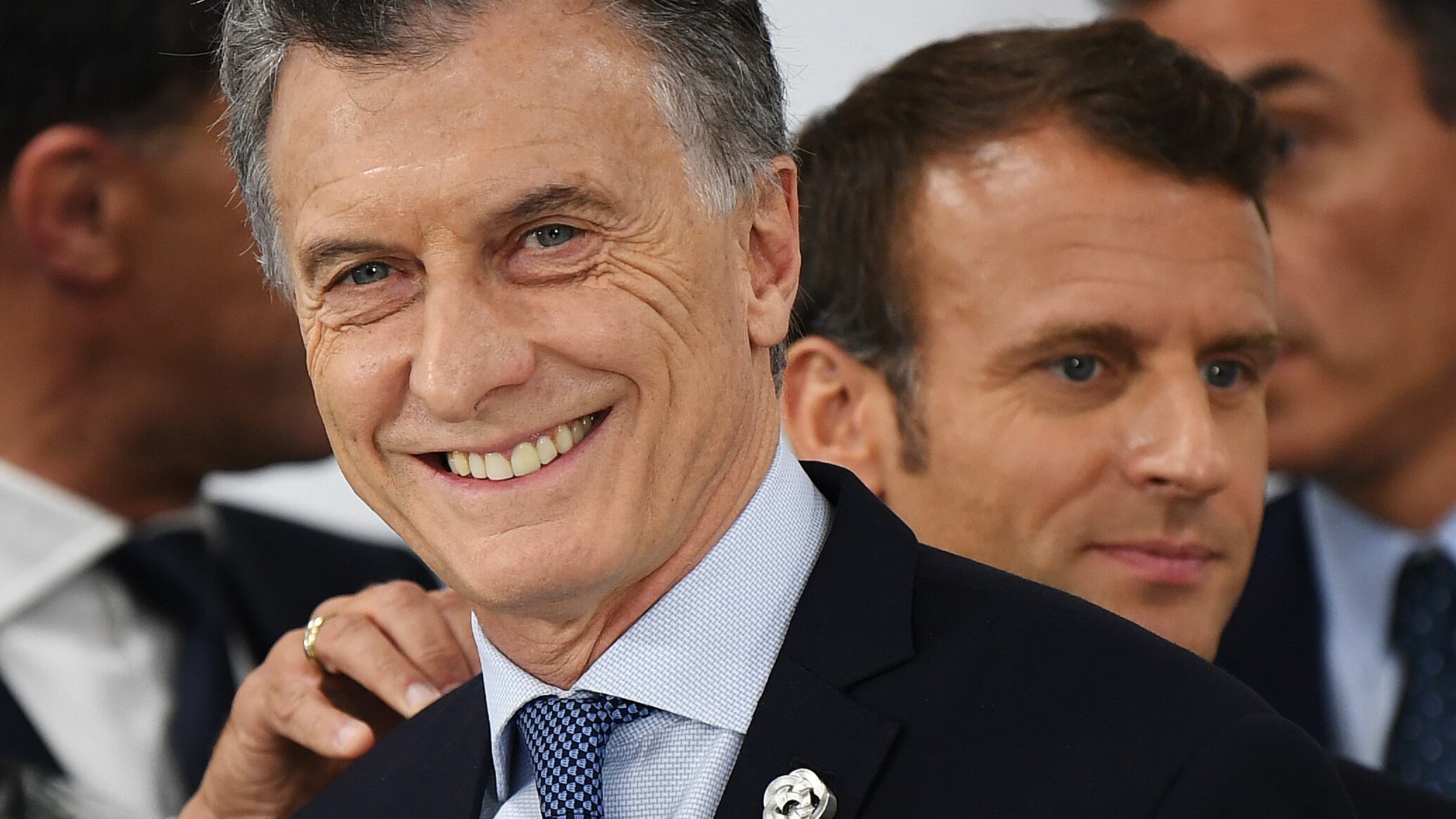 El presidente Mauricio Macri festeja el fake del acuerdo.