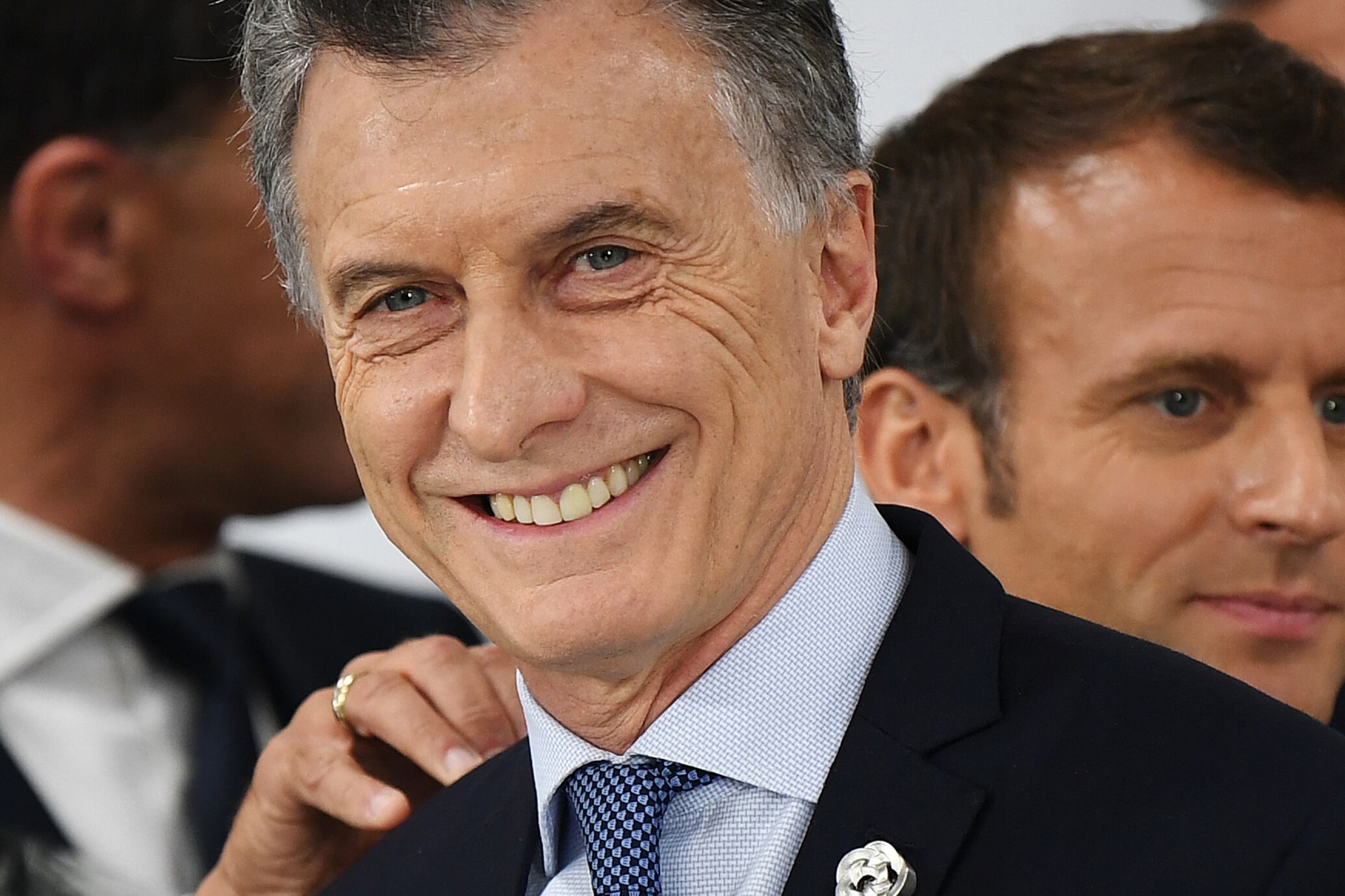 El presidente Mauricio Macri festeja el fake del acuerdo.