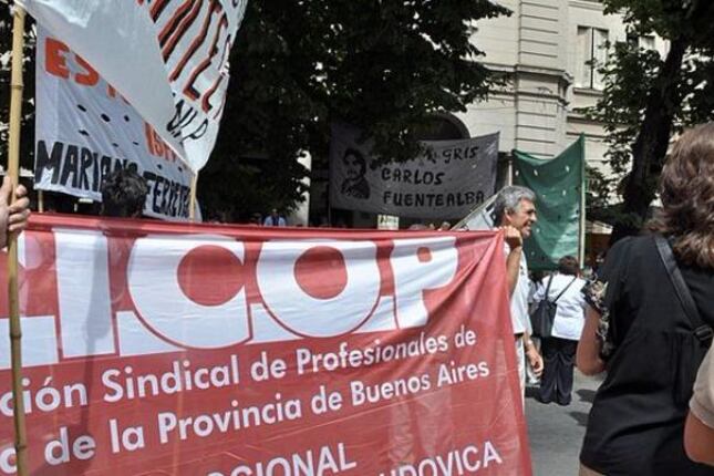 Los trabajadores de la salud bonaerenses cumplen su octavo día de paro en lo que va del año.