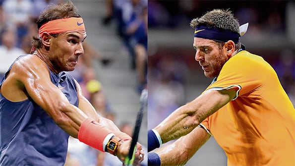 Rafael Nadal y Juan Martín Del Potro, el número uno y el número tres del mundo.