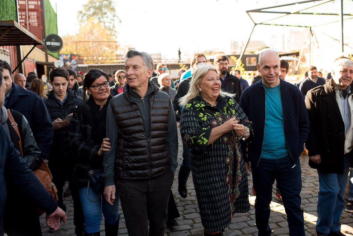 Macri, Carrió y Rodríguez Larreta estuvieron en el Patio de los Lecheros.
