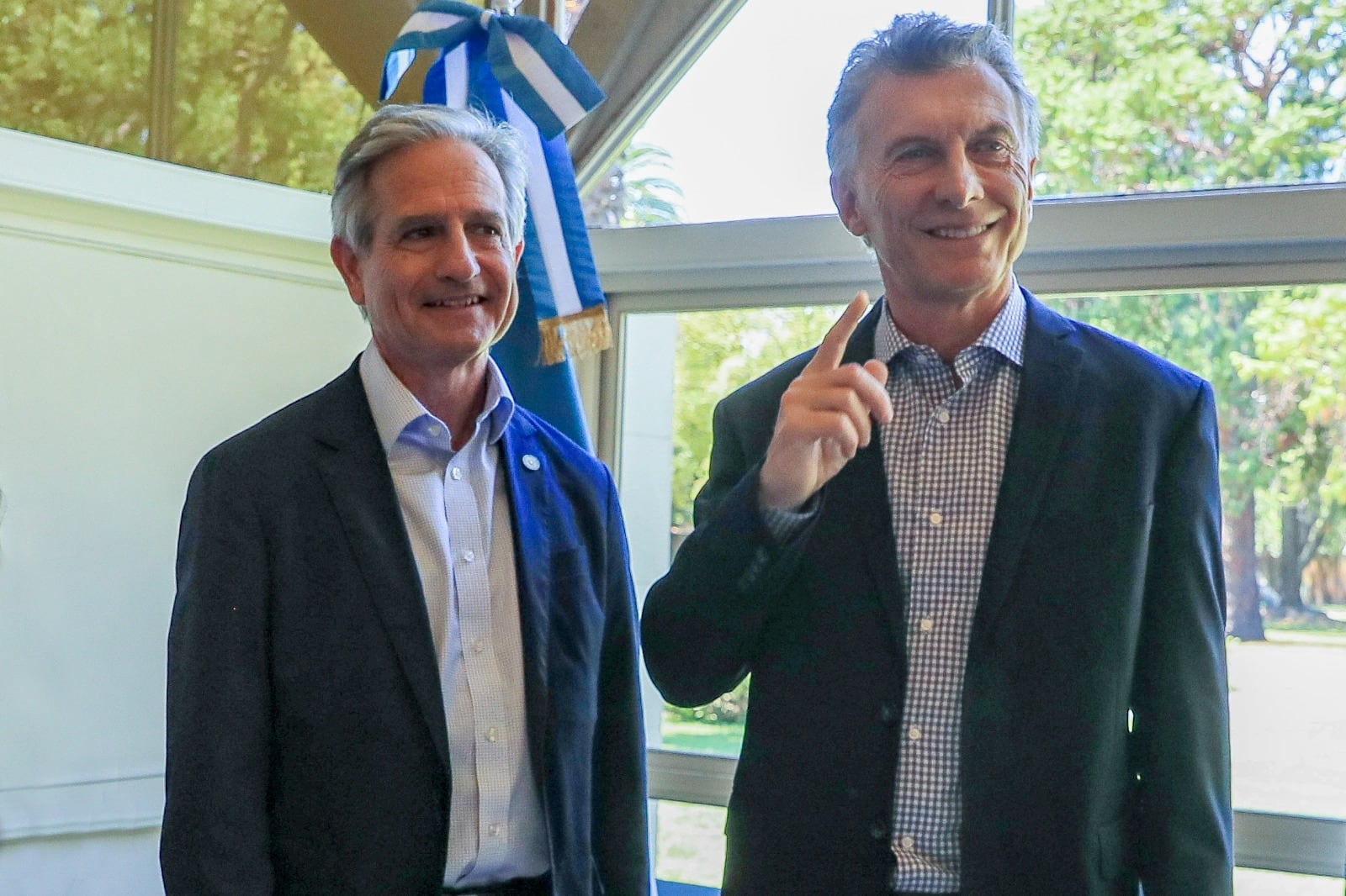 Andrés Ibarra, el candidato, y Mauricio Macri, el poder detrás.