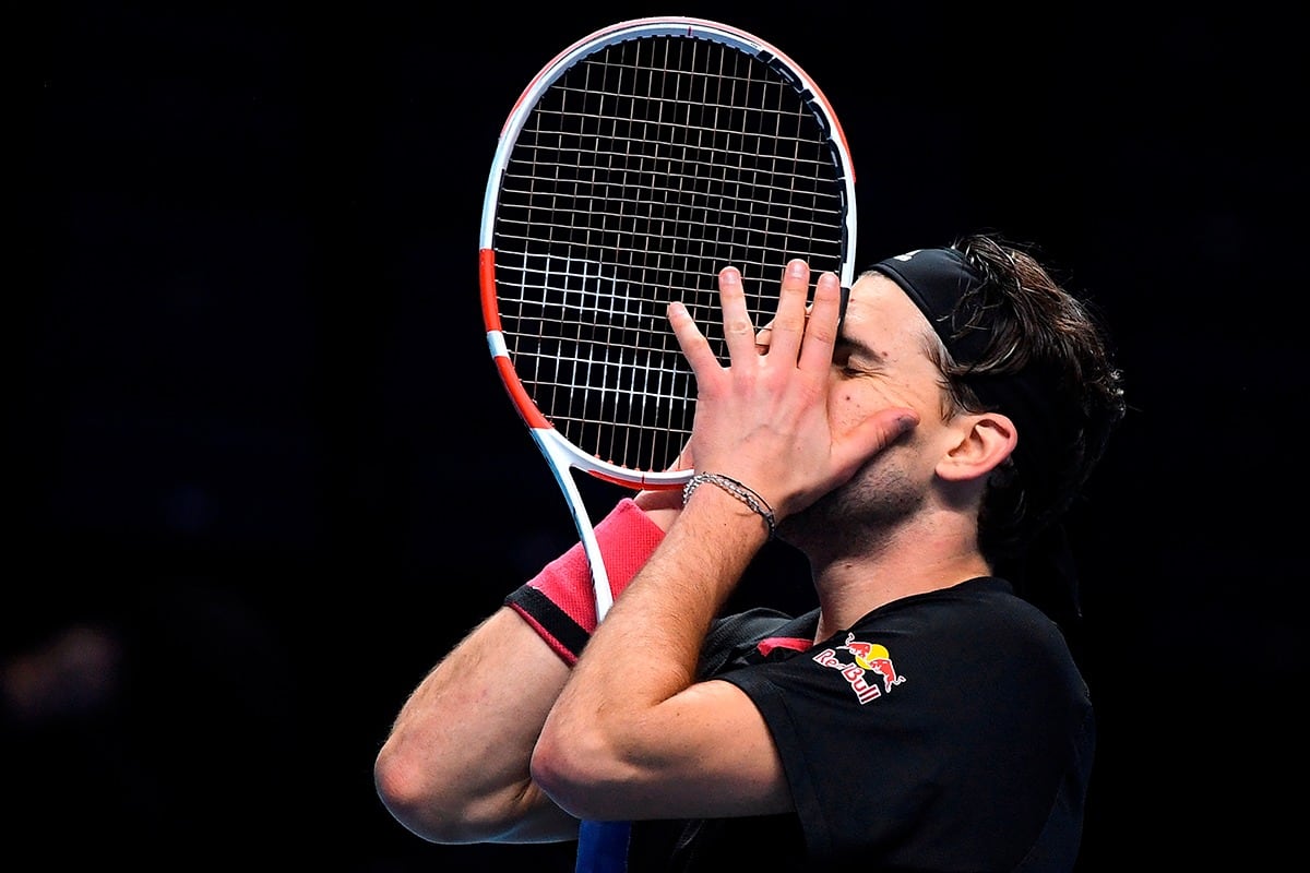 Thiem necesitó seis match points para ganarle finalmente a Novak Djokovic.