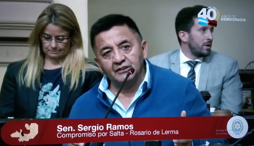 Ramos, en una de sus últimas participaciones en el Senado.