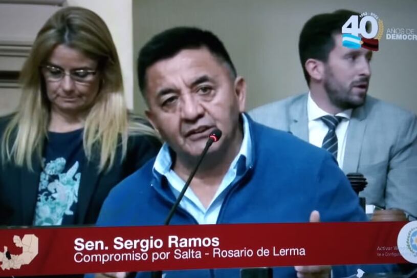 Ramos, en una de sus últimas participaciones en el Senado.