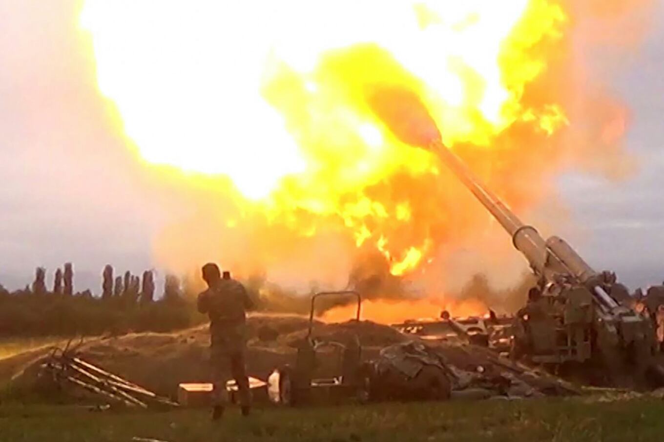 Imagen conflicto armado provista por el ministerio de Defensa de Azerbaiyán