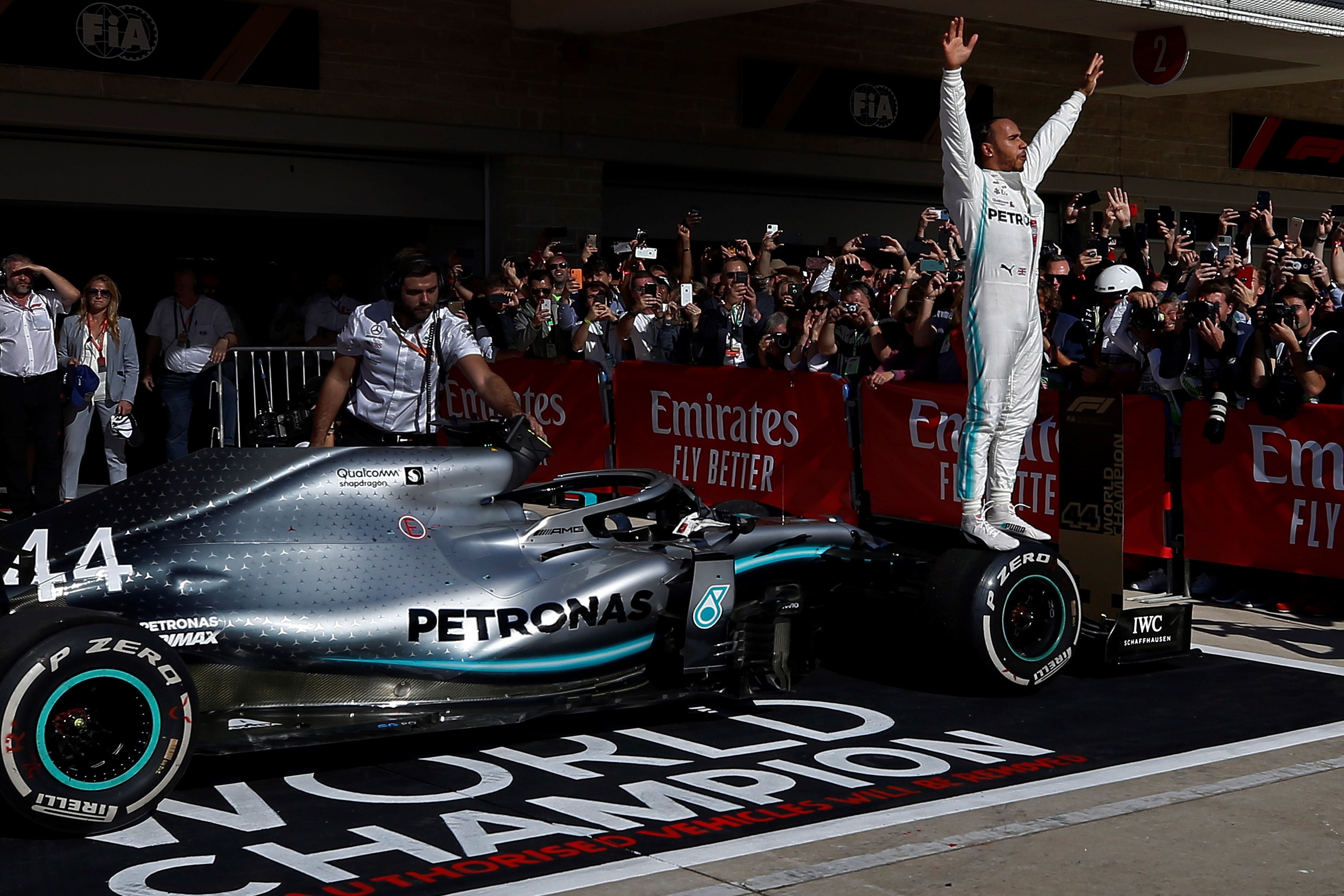 Hamilton, flamante campeón de la F1 2019.