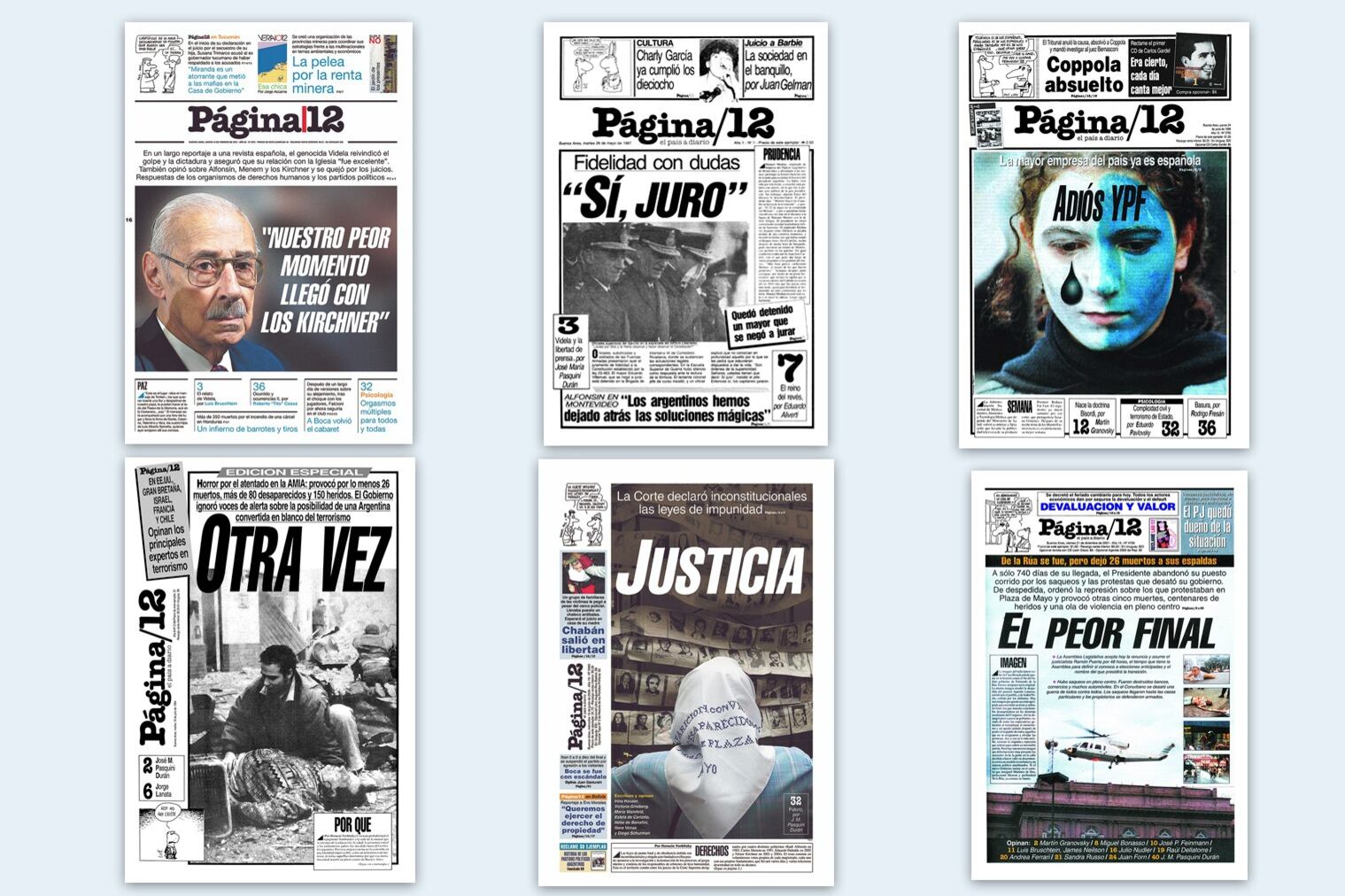 40 años de democracia en 40 tapas de Página/12.