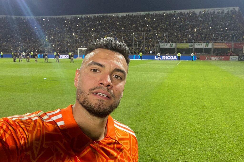 Selfie de Chiquito Romero tras el partido