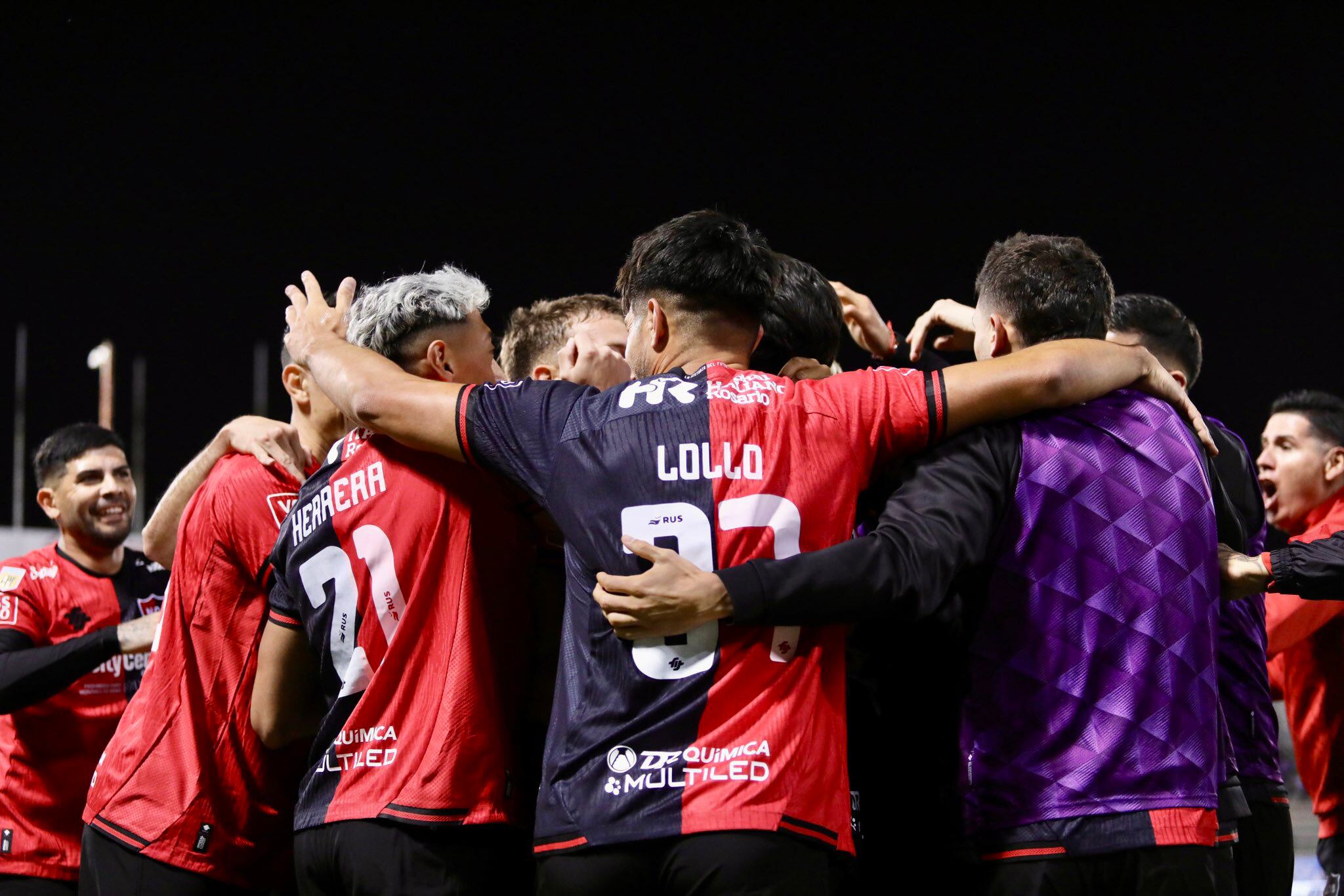 El festejo de los jugadores de Newell's