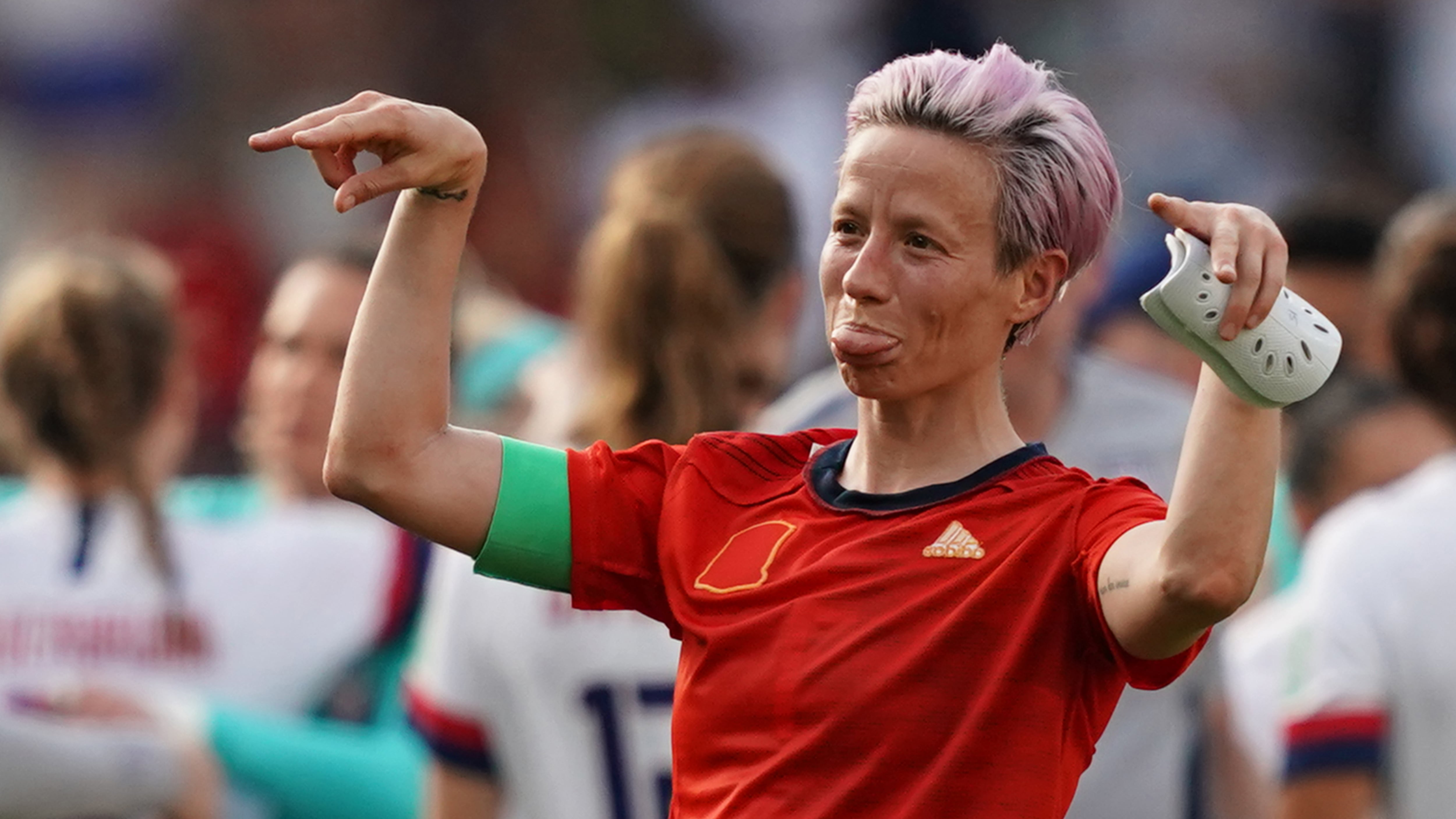 Megan Rapinoe, la capitana estadounidense, marcó los dos goles del triunfo.