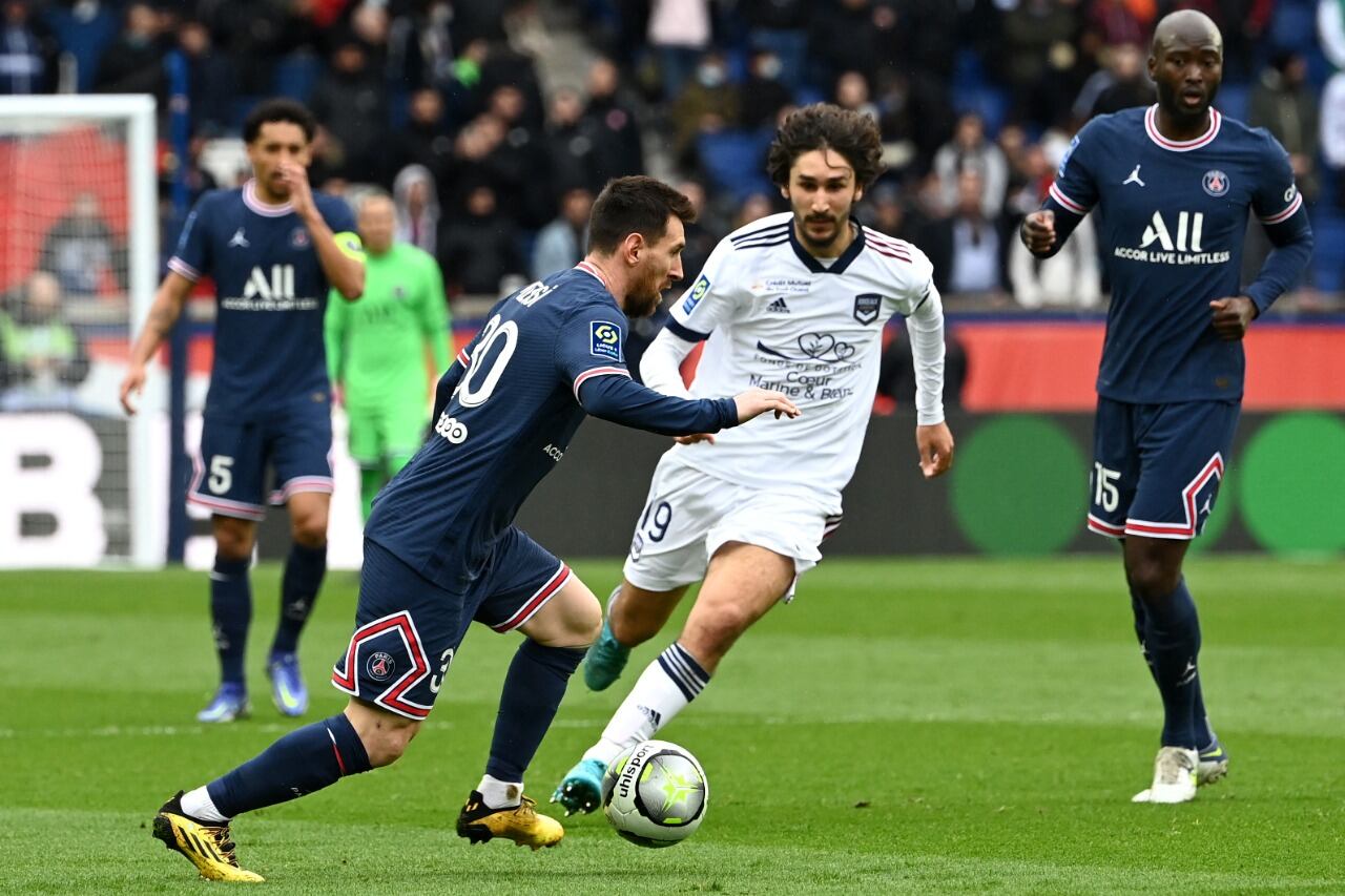 Messi durante el partido ante el Bordeaux, cuando fue silbado