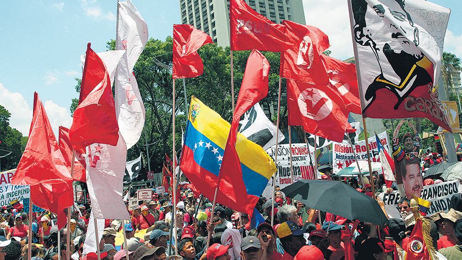 Los simpatizantes de Maduro se movilizaron en un acto de celebración de su victoria electoral.