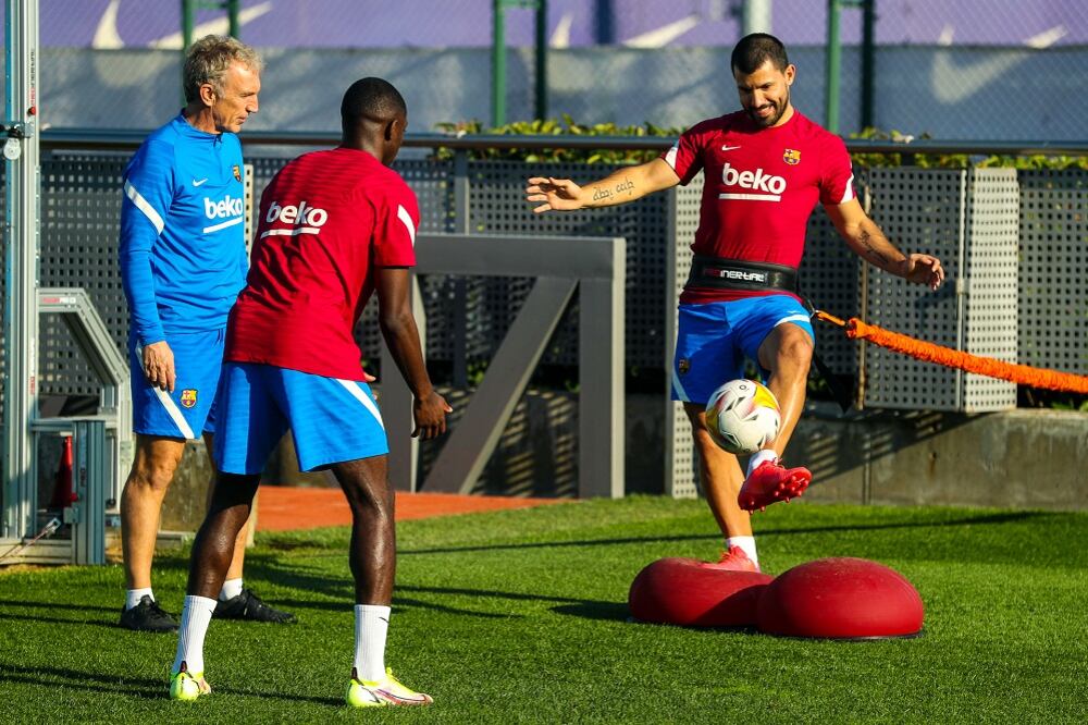 El Kun Agüero comenzó a practicar con el resto de sus compañeros