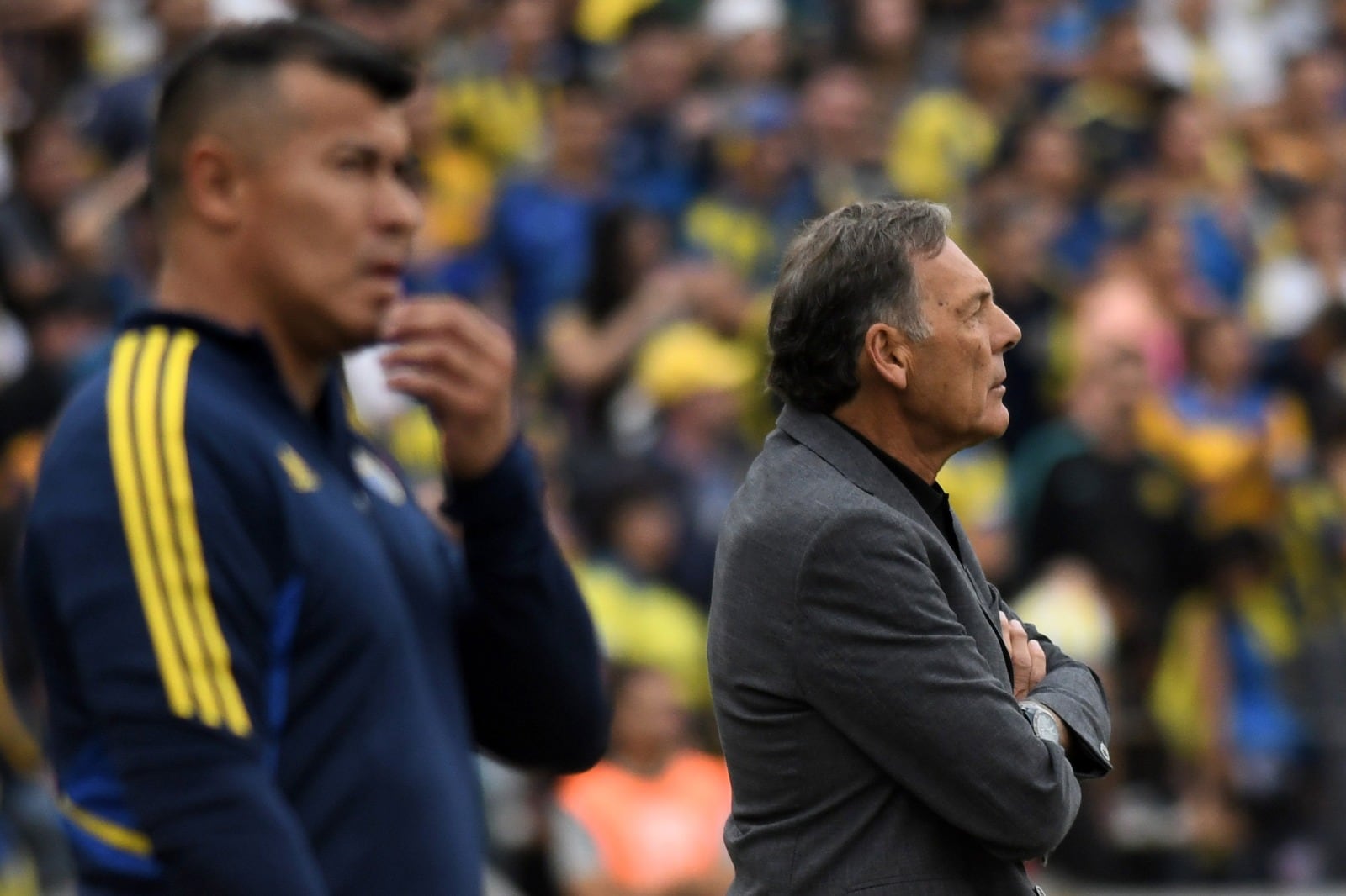 Almirón y Russo, cuando aún no habían sido expulsados en Arroyito