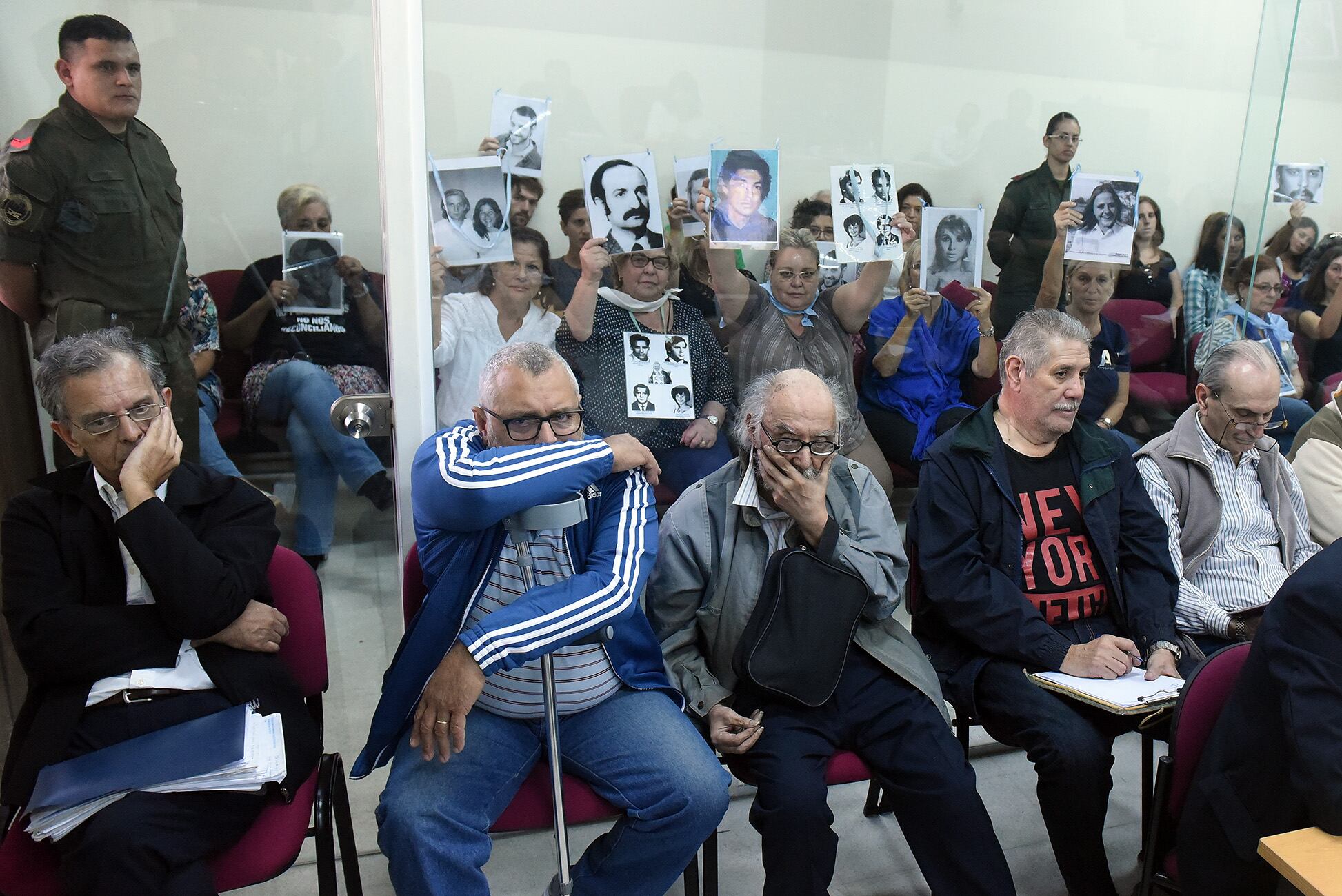 Los represores Lucio Nast, José Scortechini, Ovidio Olazagoitía, Carlos Altamirano y Mario Marcote.