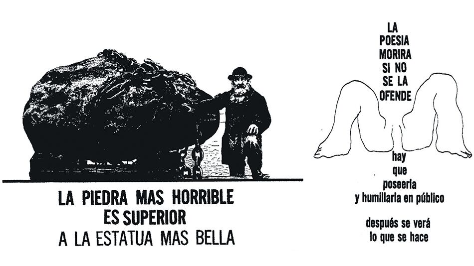 Artefactos, collages de Nicanor Parra