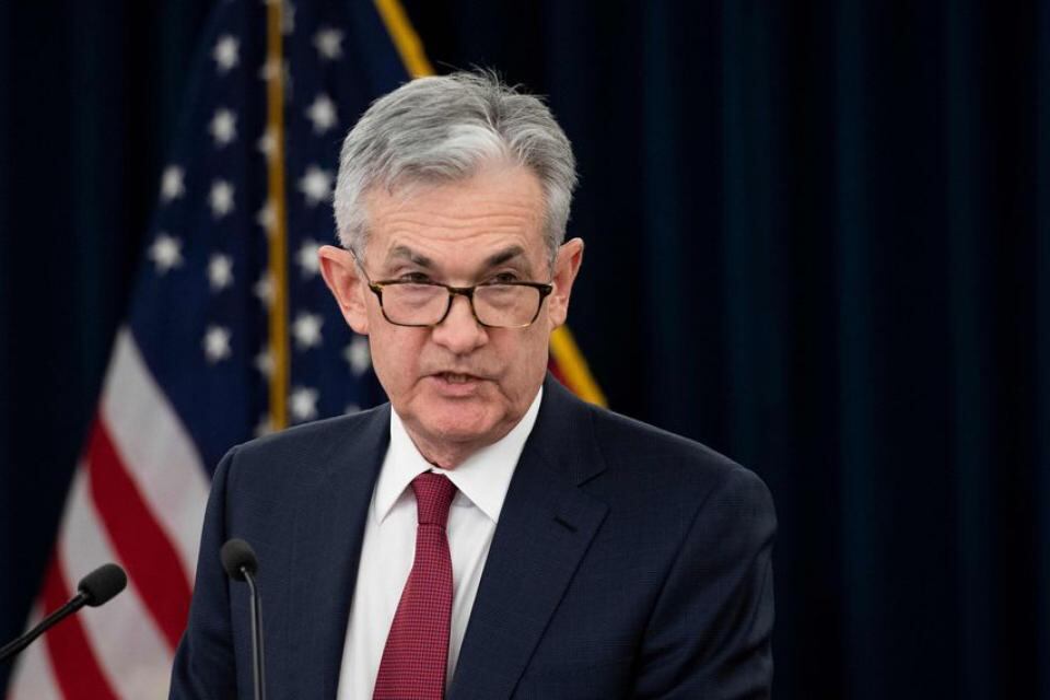 El presidente de la Reserva Federal Jerome Powell.  