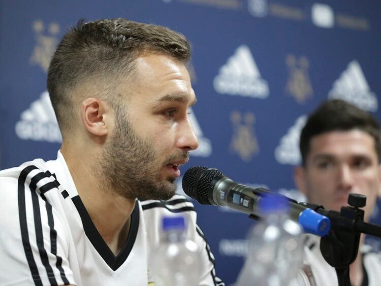 Pezzella, en conferencia de prensa, durante la Copa América de Brasil, en julio de 2019. 