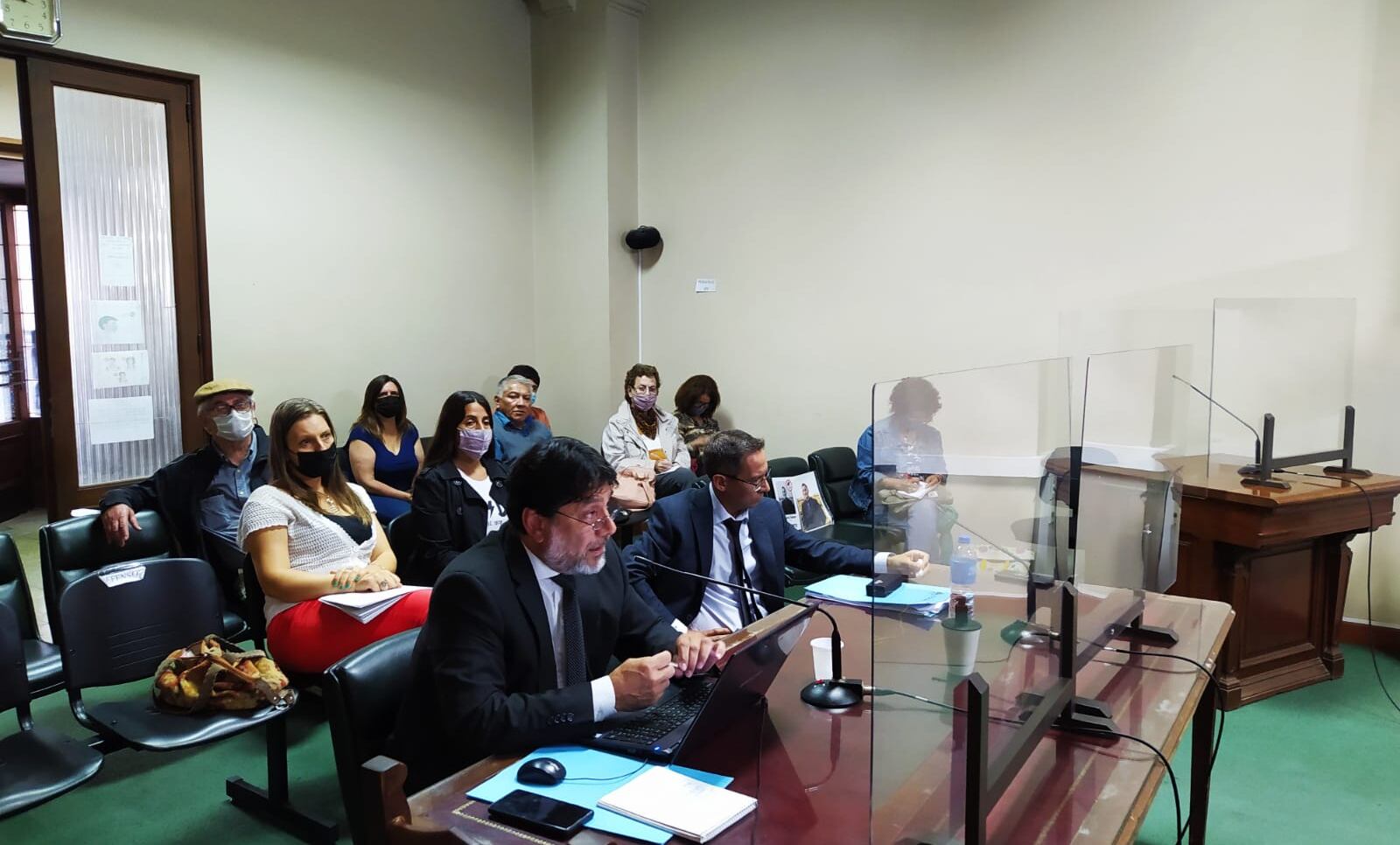 Los fiscales Amad y Sivila en los alegatos. 