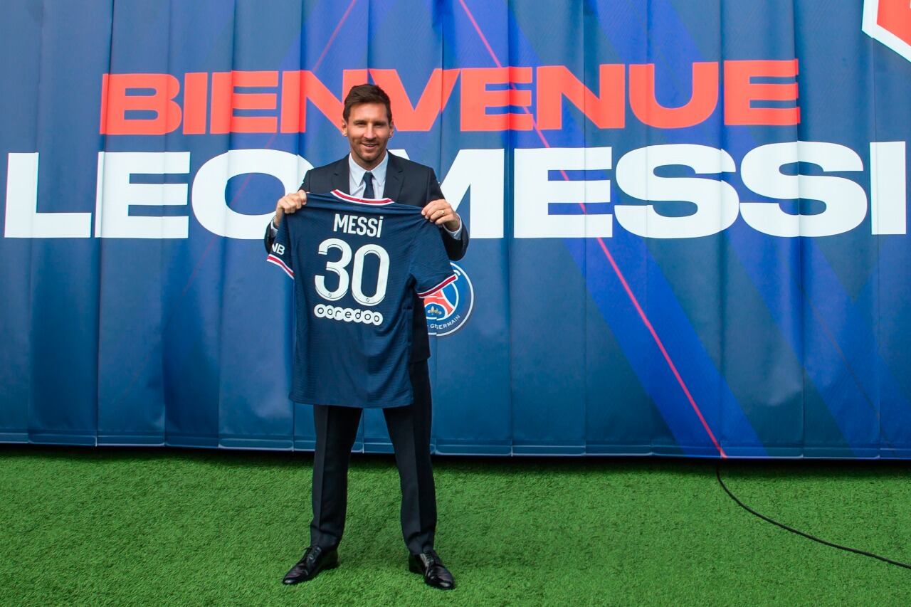 Messi, en sus primeras horas como jugador del PSG.