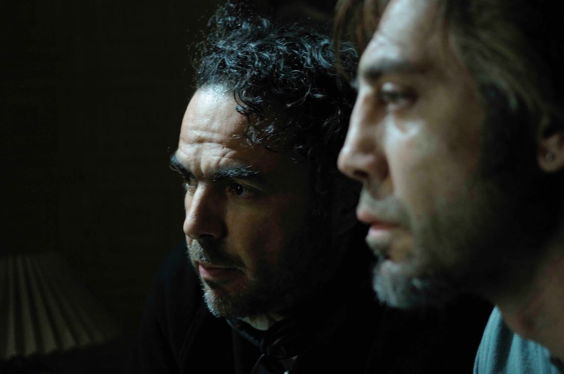 Alejandro González Iñárritu con Javier Bardem