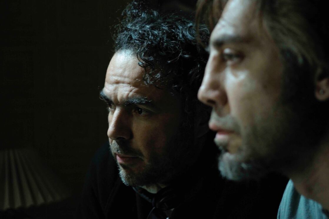 Alejandro González Iñárritu con Javier Bardem