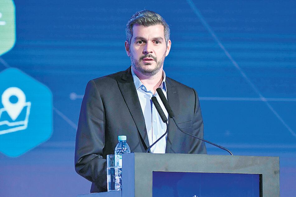 Marcos Peña en el cierre de la Conferencia Industrial de la UIA. Ratificó el rumbo, pero eludió explicaciones.