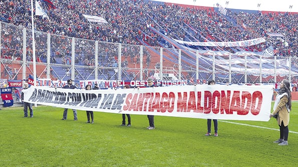 San Lorenzo le brindó un homenaje especial a Santiago Maldonado.
