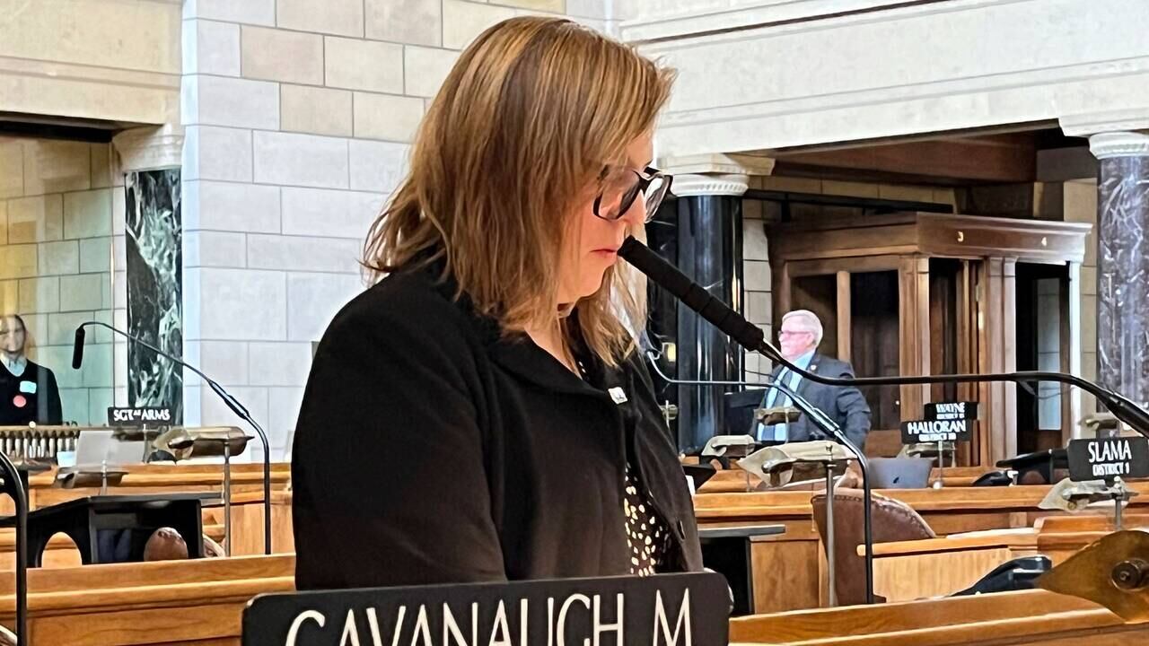 Cavanaugh durante su intervención en el Senado estatal