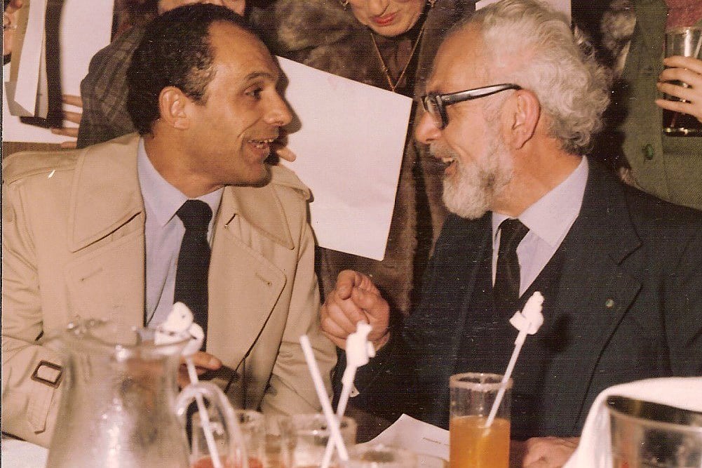 Enrique Medina junto a Antonio Di Benedetto.