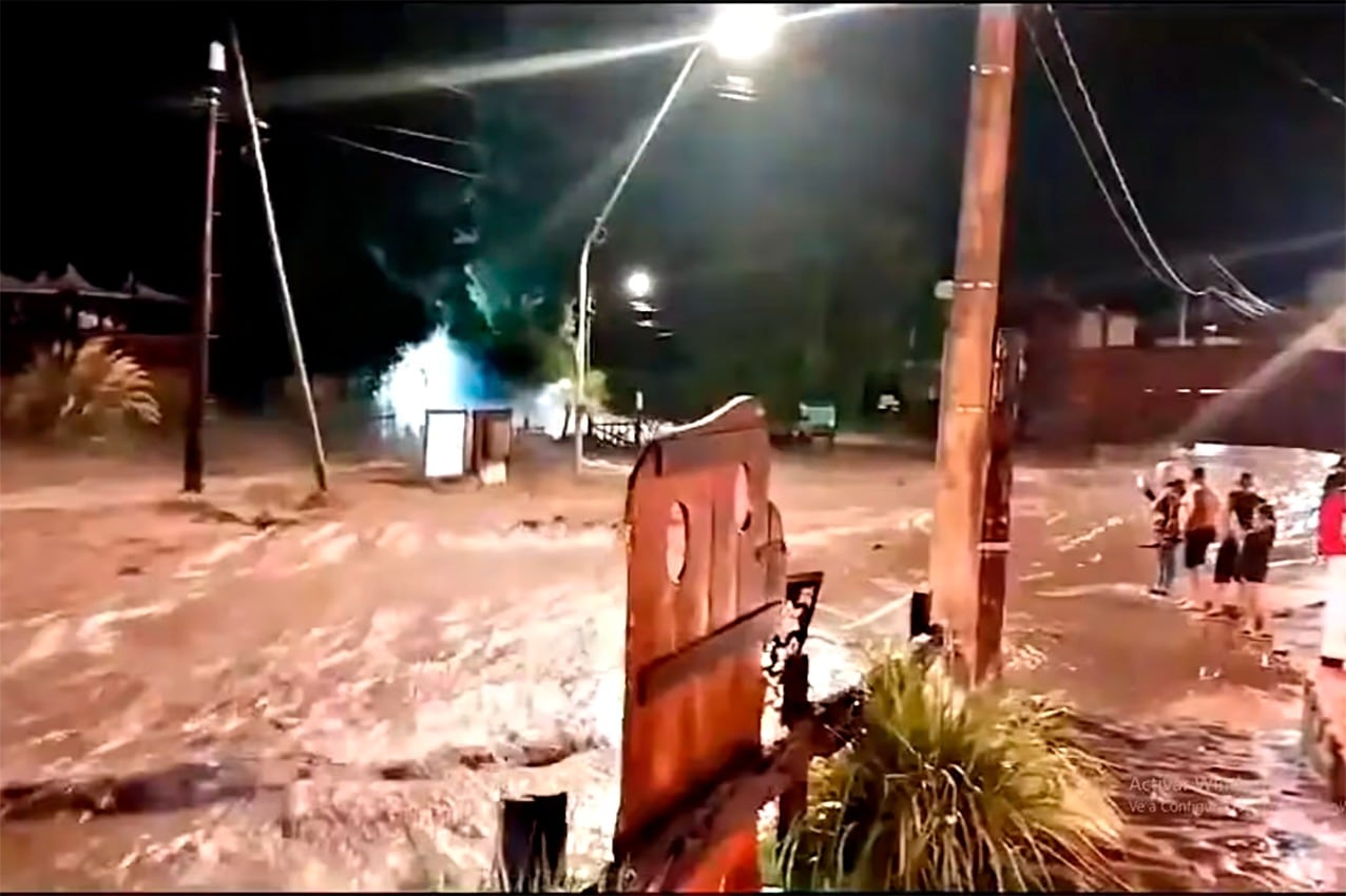 En Villa General Belgrano las calles fueron río.