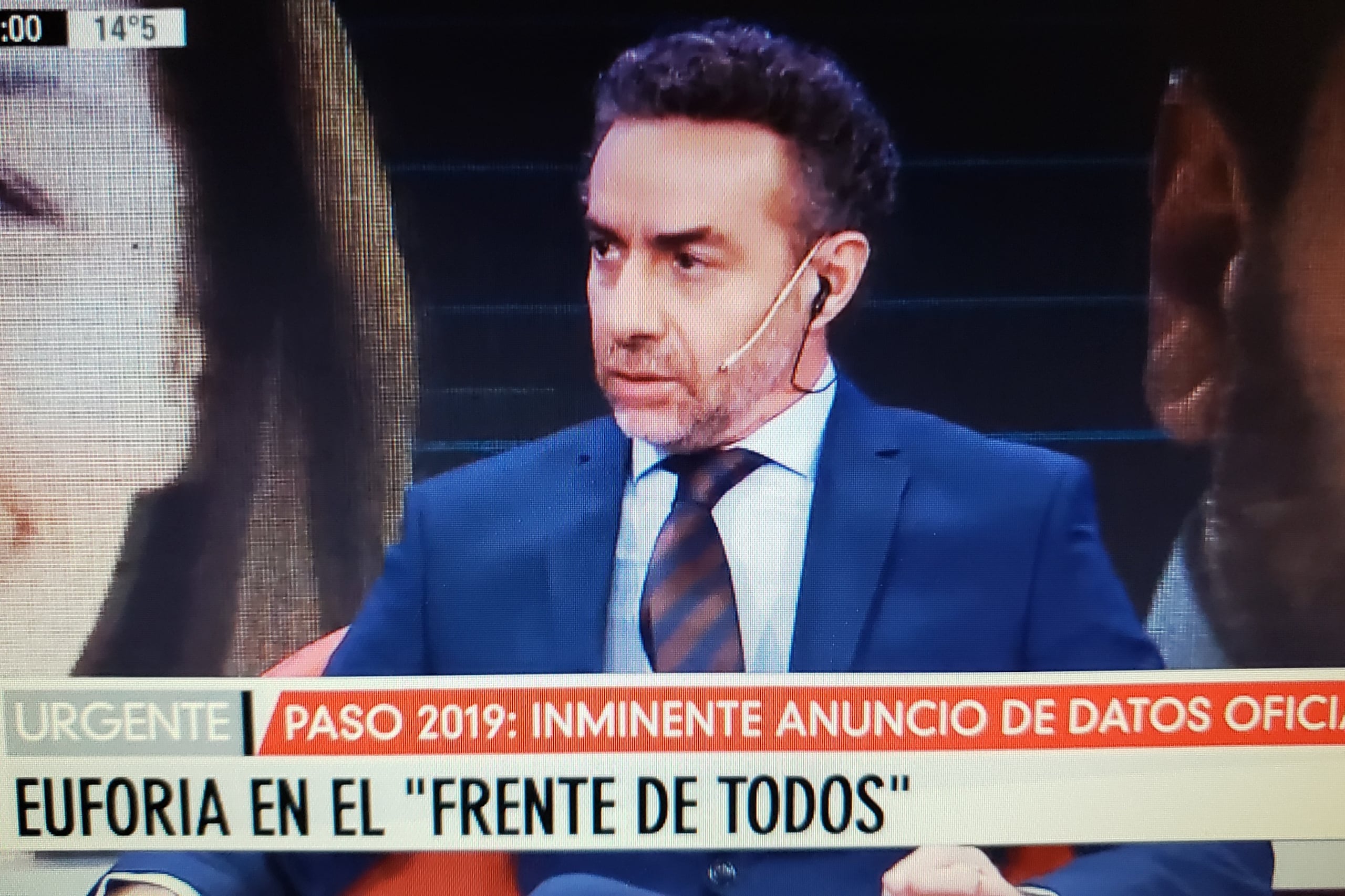 Luis Majul, sin aliento.