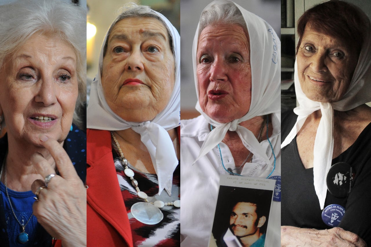 EStela Carlotto, Hebe de Bonafini, Nora Cortiñas y Taty Almeida.