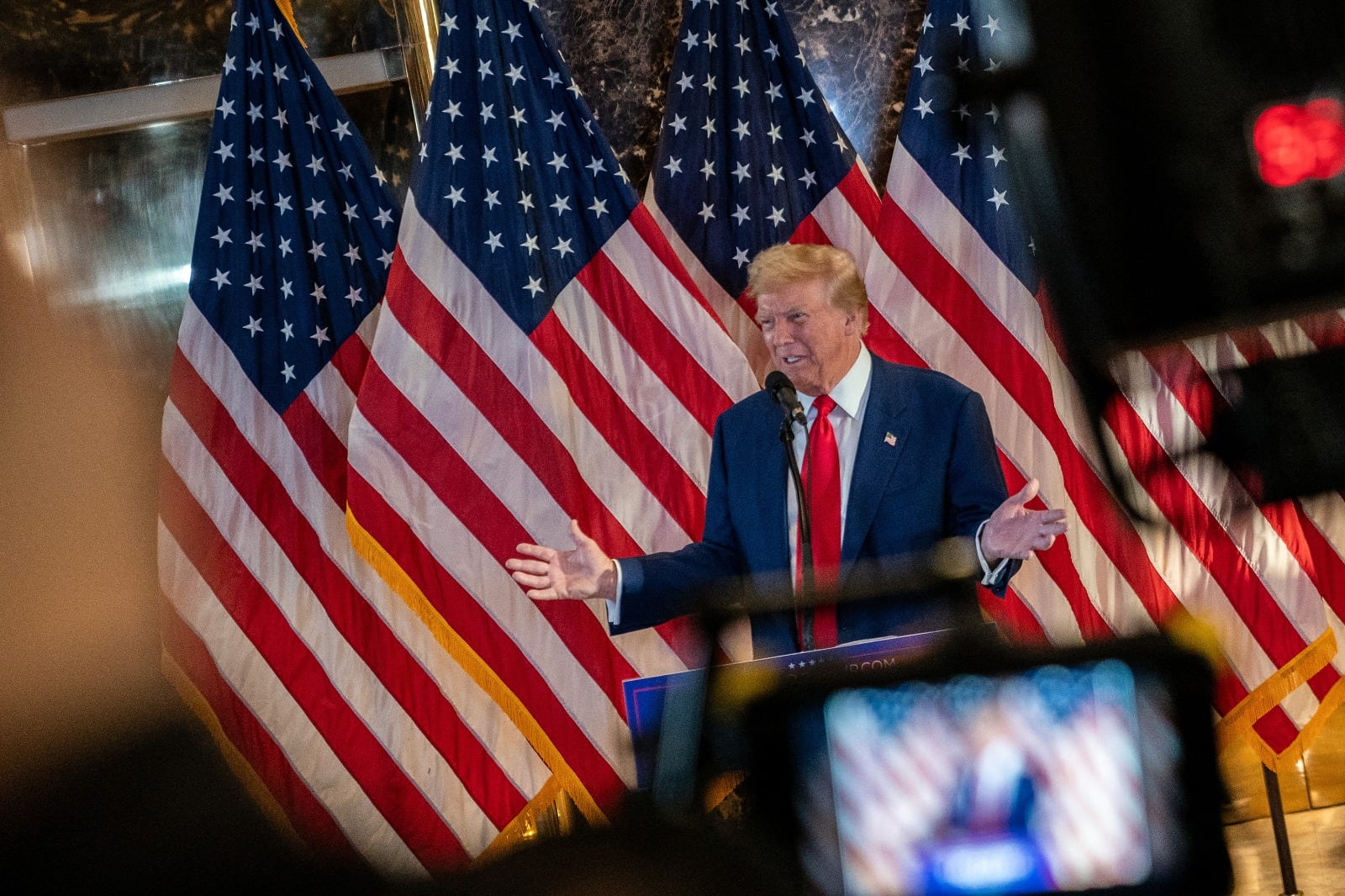 Trump habló durante una conferencia de prensa en la Trump Tower