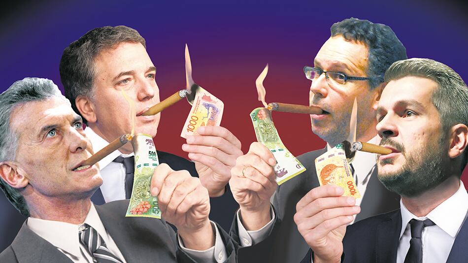 Mauricio Macri, Nicolás Dujovne, Guido Sandleris y Marcos Peña.