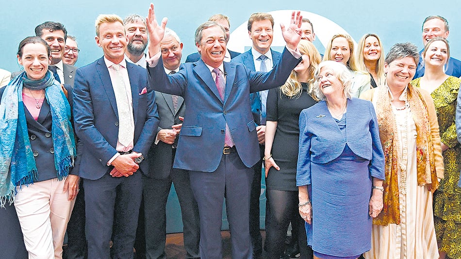 El Partido del Brexit de Nigel Farage fue el más votoado, con un 31 por ciento de votos.