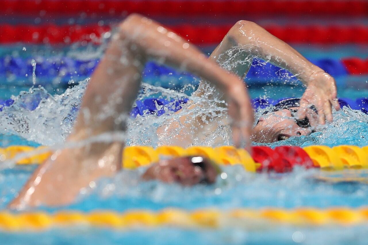 Florian Wellbrock de Alemania en acción
