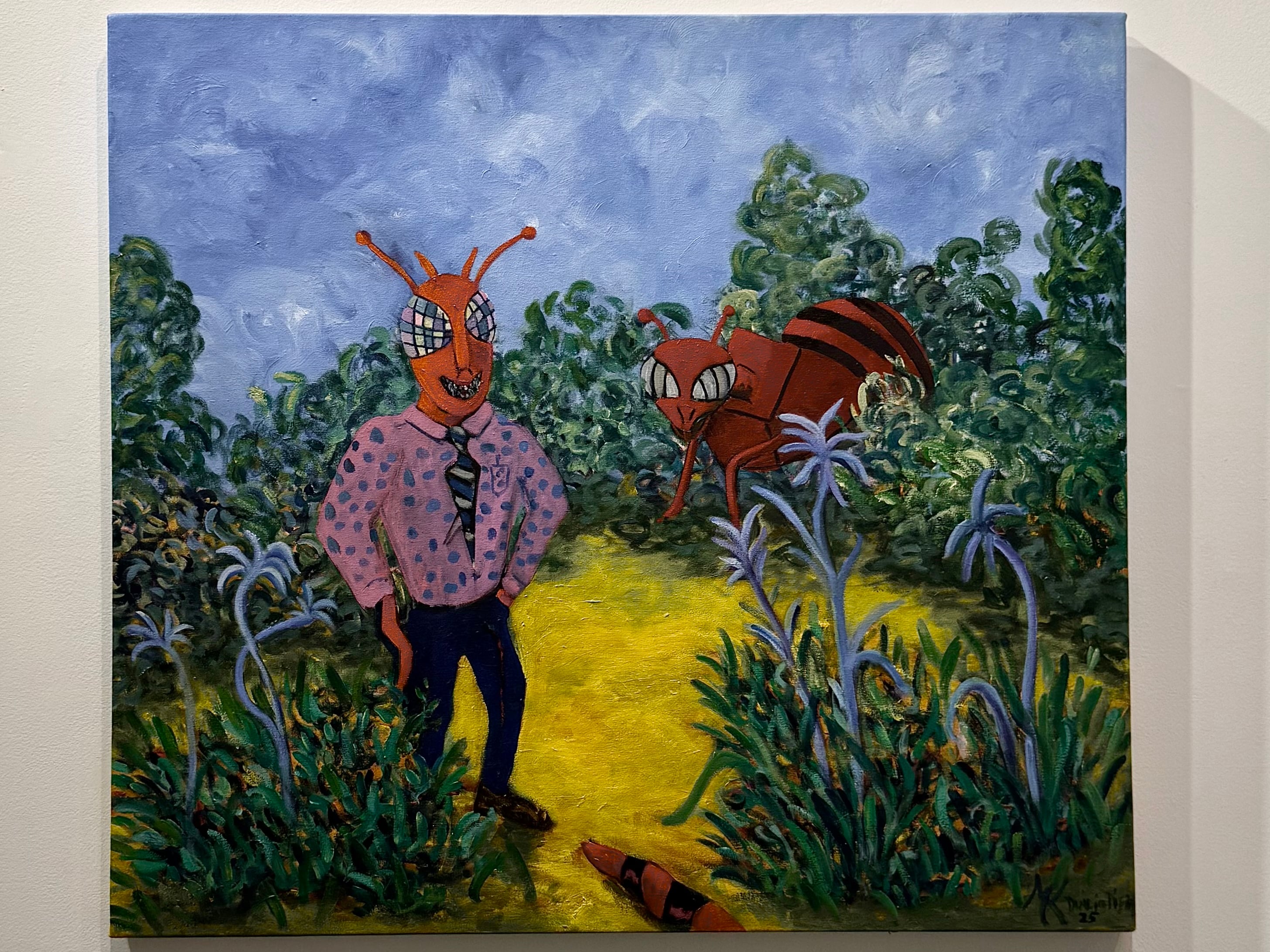 Pintura de Duilio Pierri y Maggie de Koenigsberg. Abajo: Otra pintura de D.P. y M. de K.