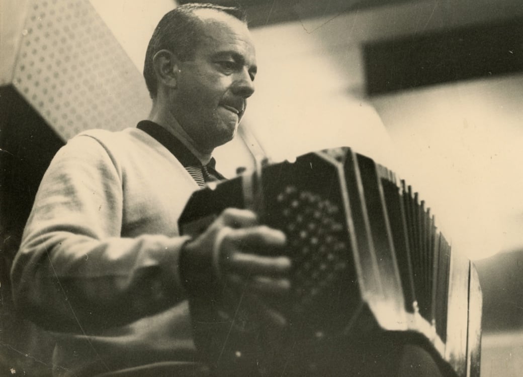 Grabando en los Estudios Phonogram, en 1967 (Foto: Carlos Carrizo)