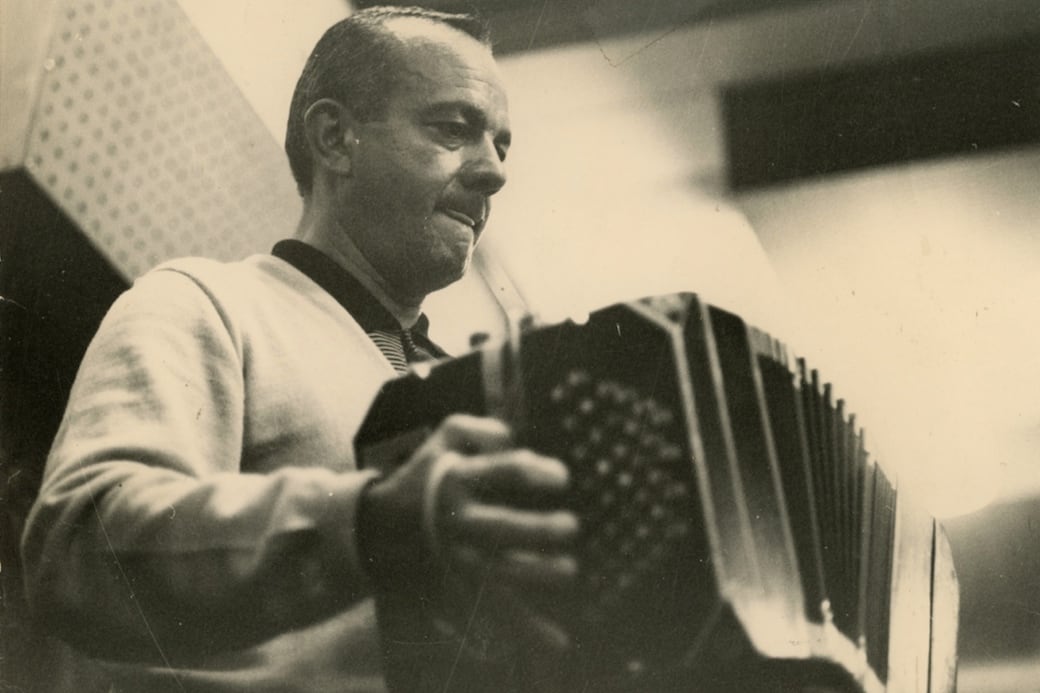 Grabando en los Estudios Phonogram, en 1967 (Foto: Carlos Carrizo)