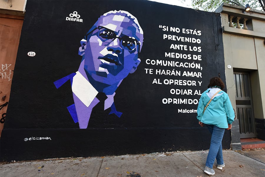 Malcolm X 100 años. Imegen: Nicolás Parodi.