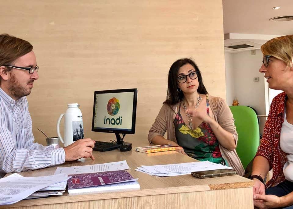 Directoras del Observatorio en una reciente visita al Inadi