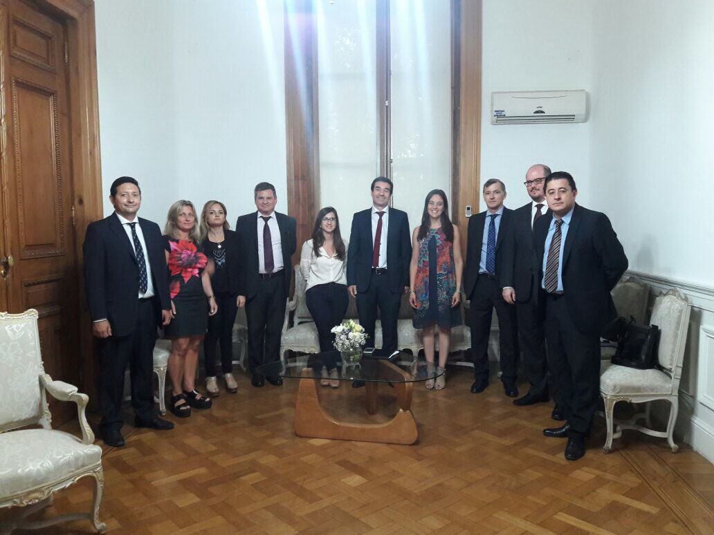 Los fiscales, antes de expresarle a Lifschitz su preocupación por la nueva ley.