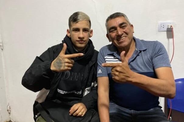 L-Gante y el intendente Elpidio Guaraz.