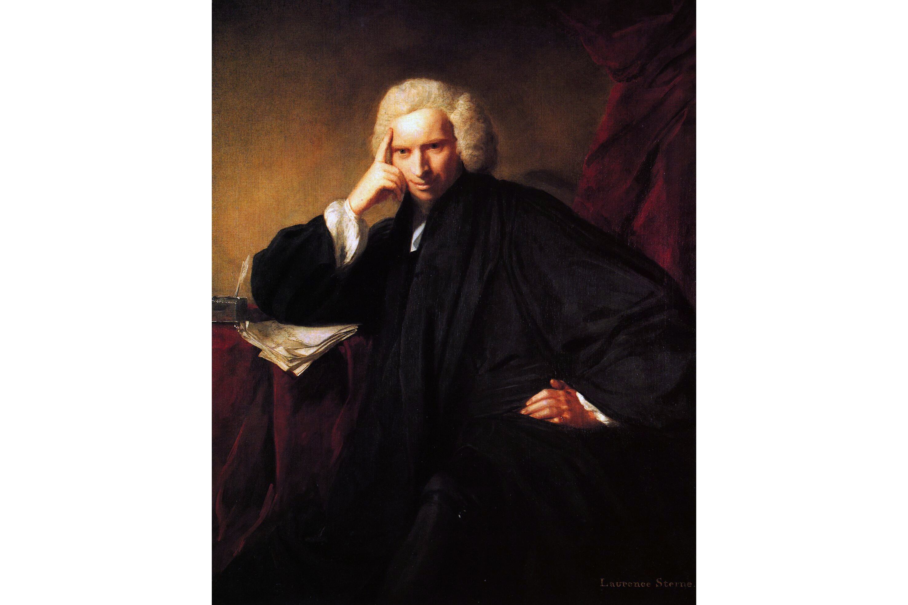 Laurence Sterne, retratado por  Joshua Reynolds.