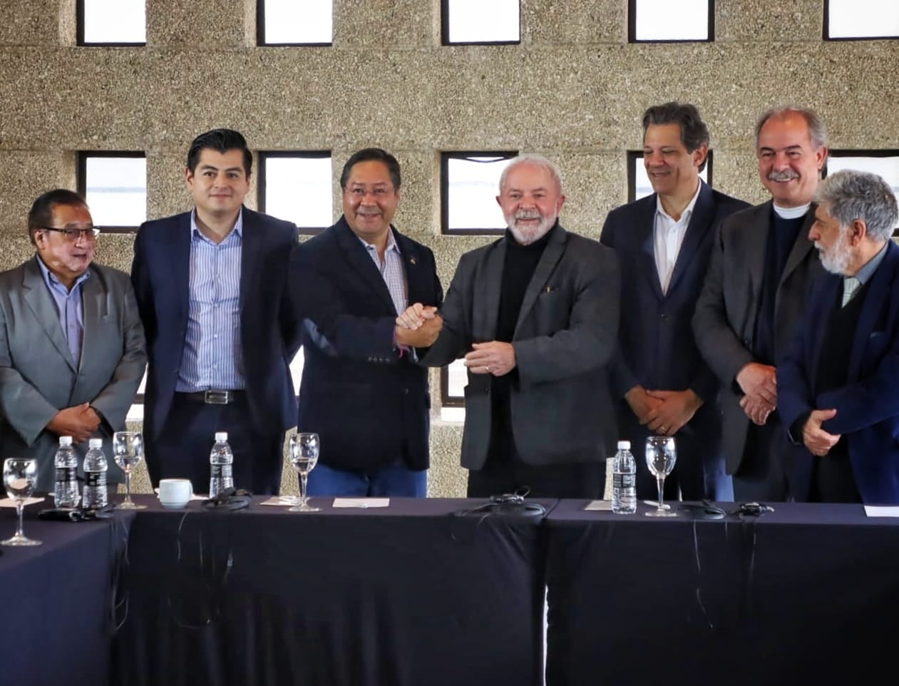 El expresidente de Brasil, Luiz Inácio Lula da Silva, y el mandatario boliviano, Luis Arce / Twitter Luis Arce