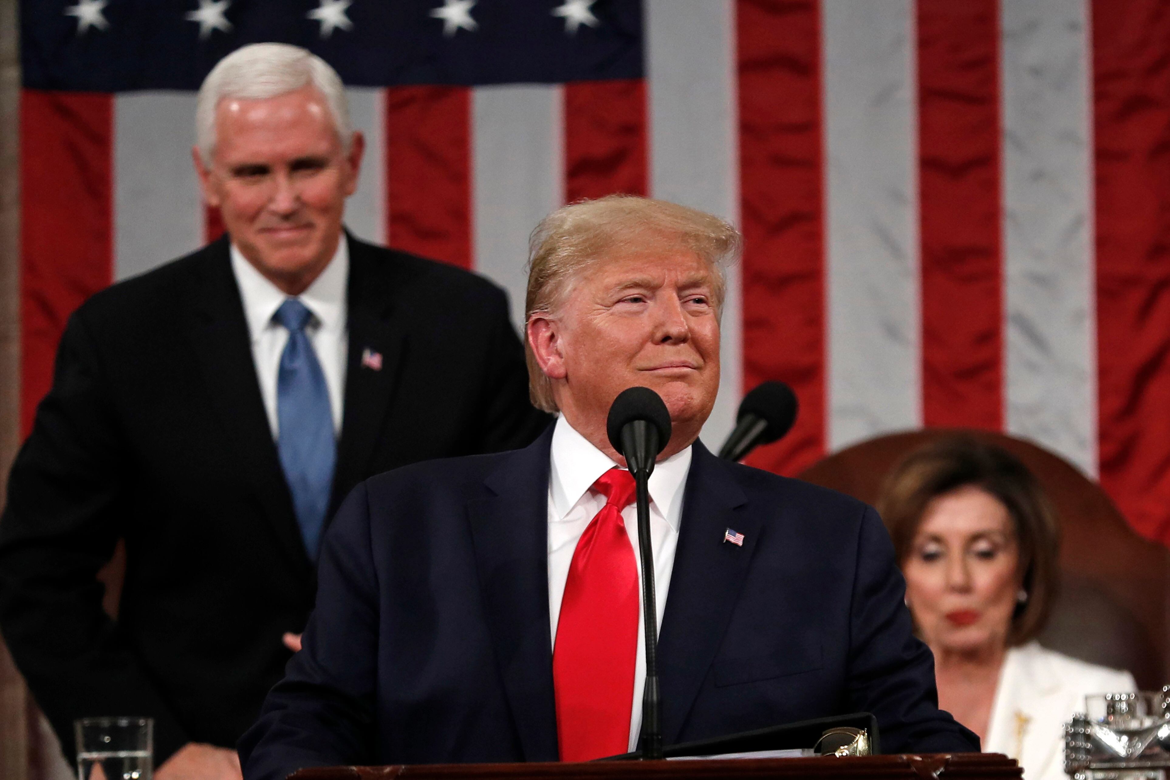 Trump destacó el funcionamiento de la economía en su discurso.