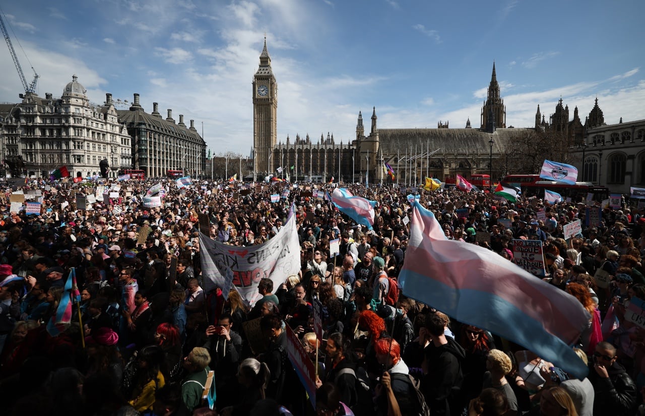 Una imagen de la manifestación en la capital del Reino Unido. 