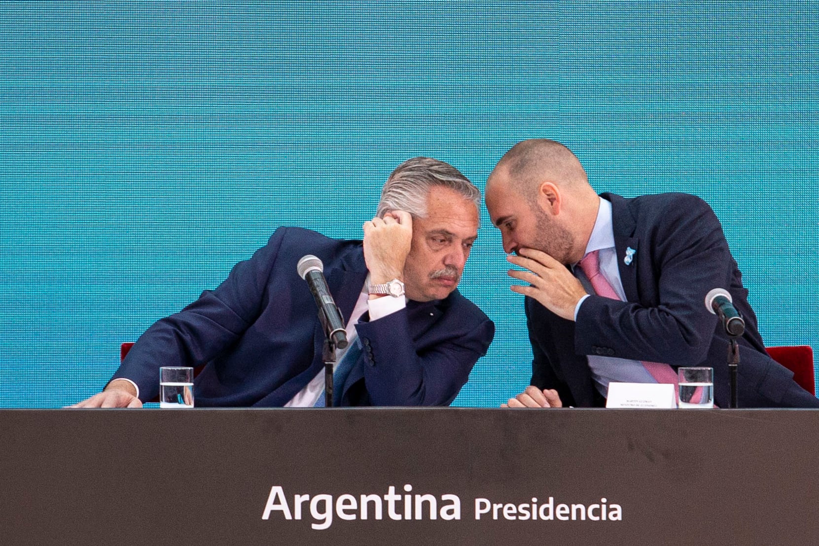 El presidente Alberto Fernández y su ministro de Economía, Martín Guzmán.